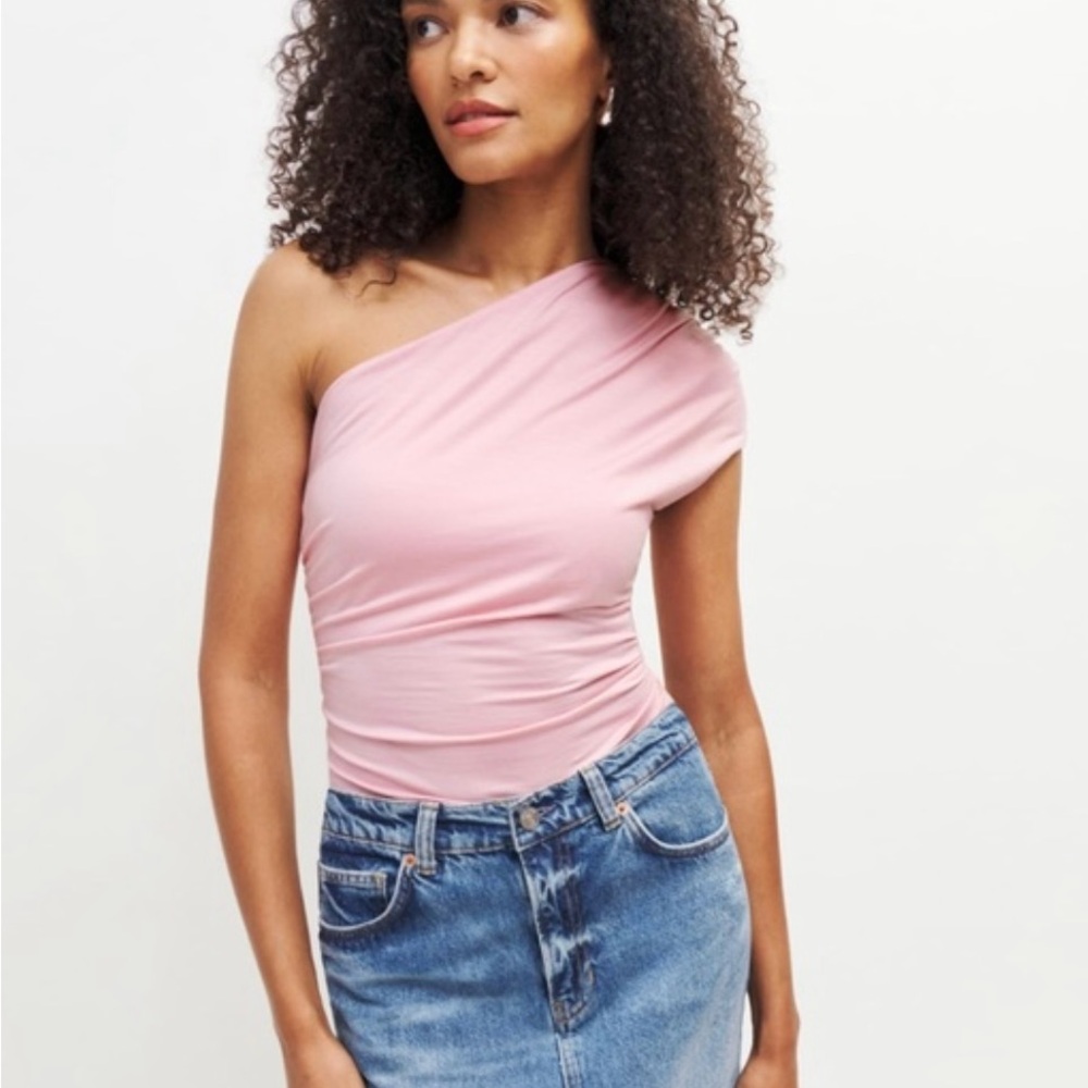 Reformation Pink Francisco Knit Top
